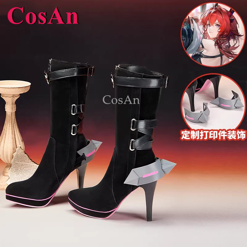 Women'S Fashion Leather Boots - CosAn Gra Arknights: Endfield Laevatain Buty