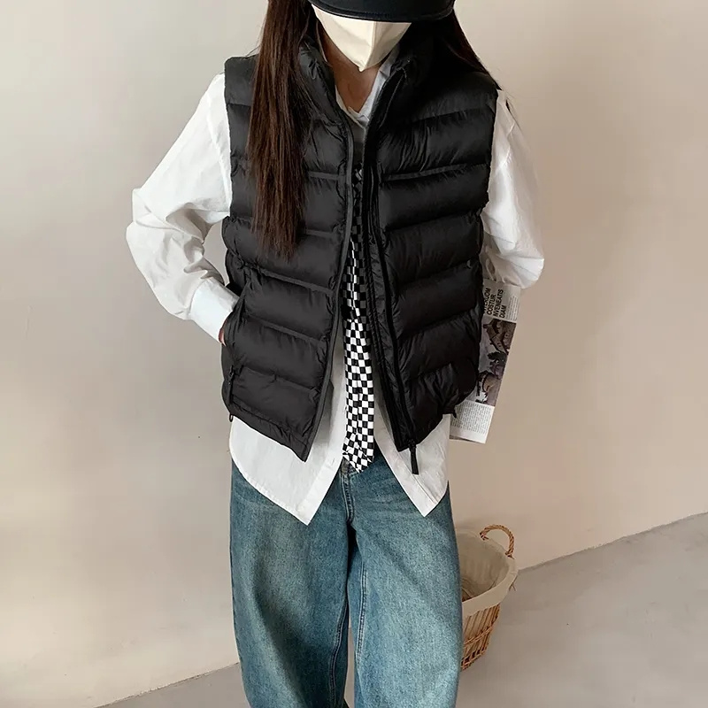Puffer Vest Fashion Women - Damska kamizelka puchowa 2025, zimowa bezrękawnik,