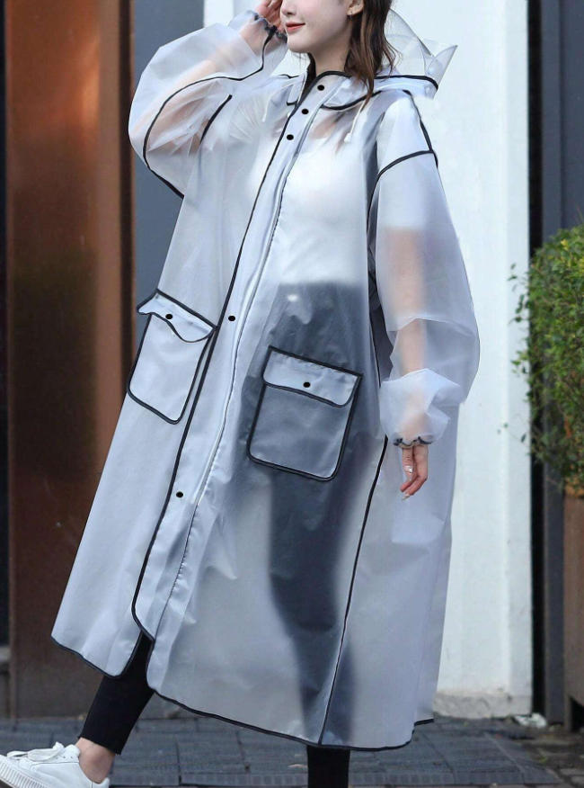 Women'S Fashion Raincoat - Modny, wielofunkcyjny płaszcz przeciwdeszczowy, długi, zakrywający