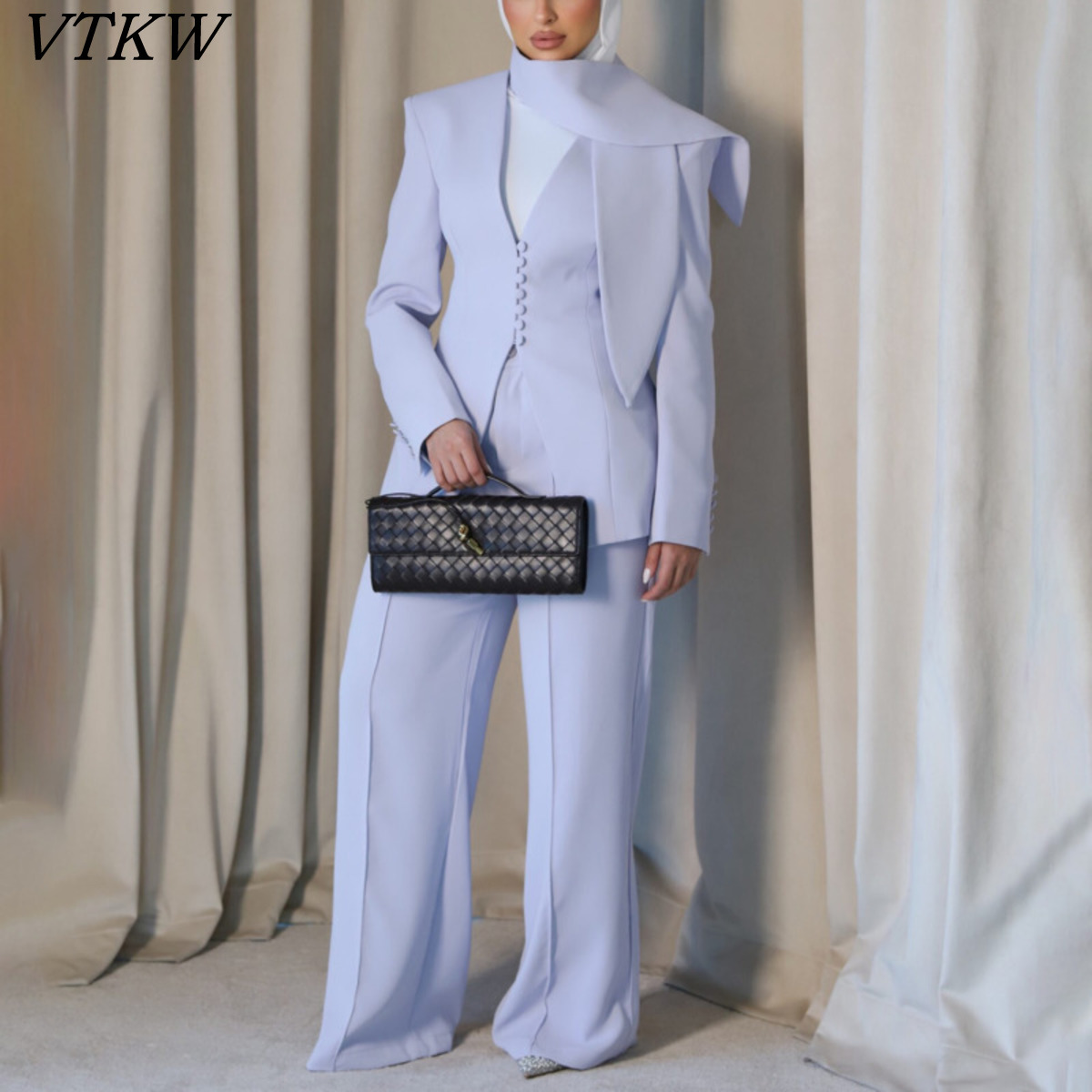 Blazer Women Oversized - VTKW 2026 Nowy Damski Garnitur 3-częściowy: