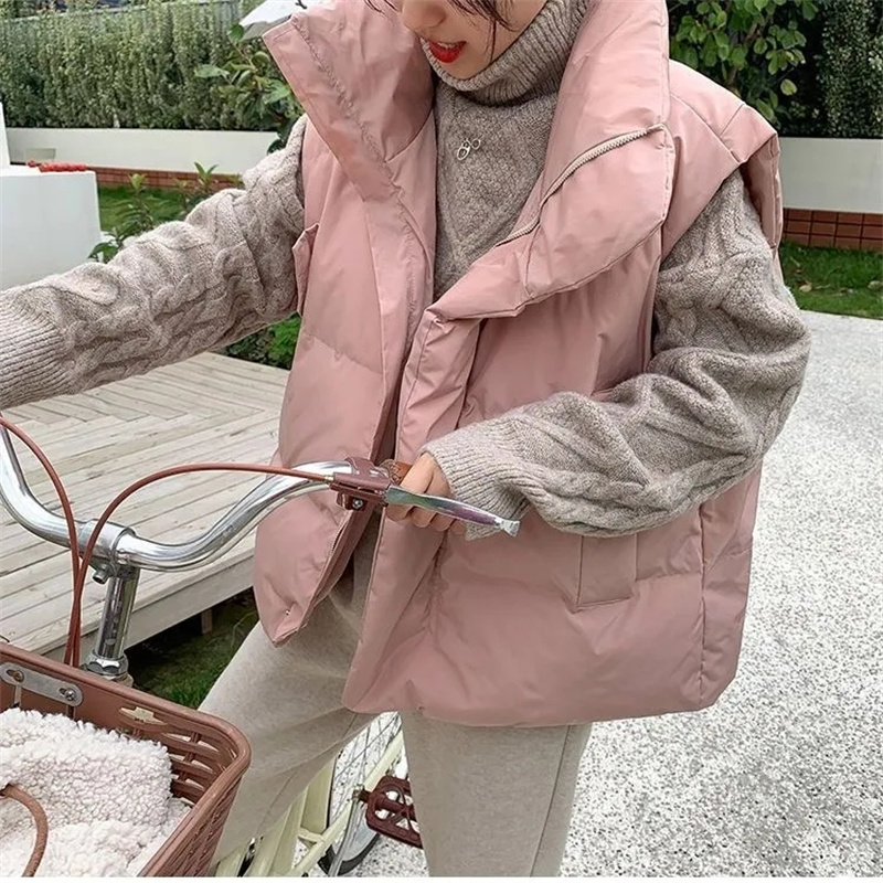 Puffer Vest Fashion Women - 2024 nowa koreańska kamizelka kurtka pikowana