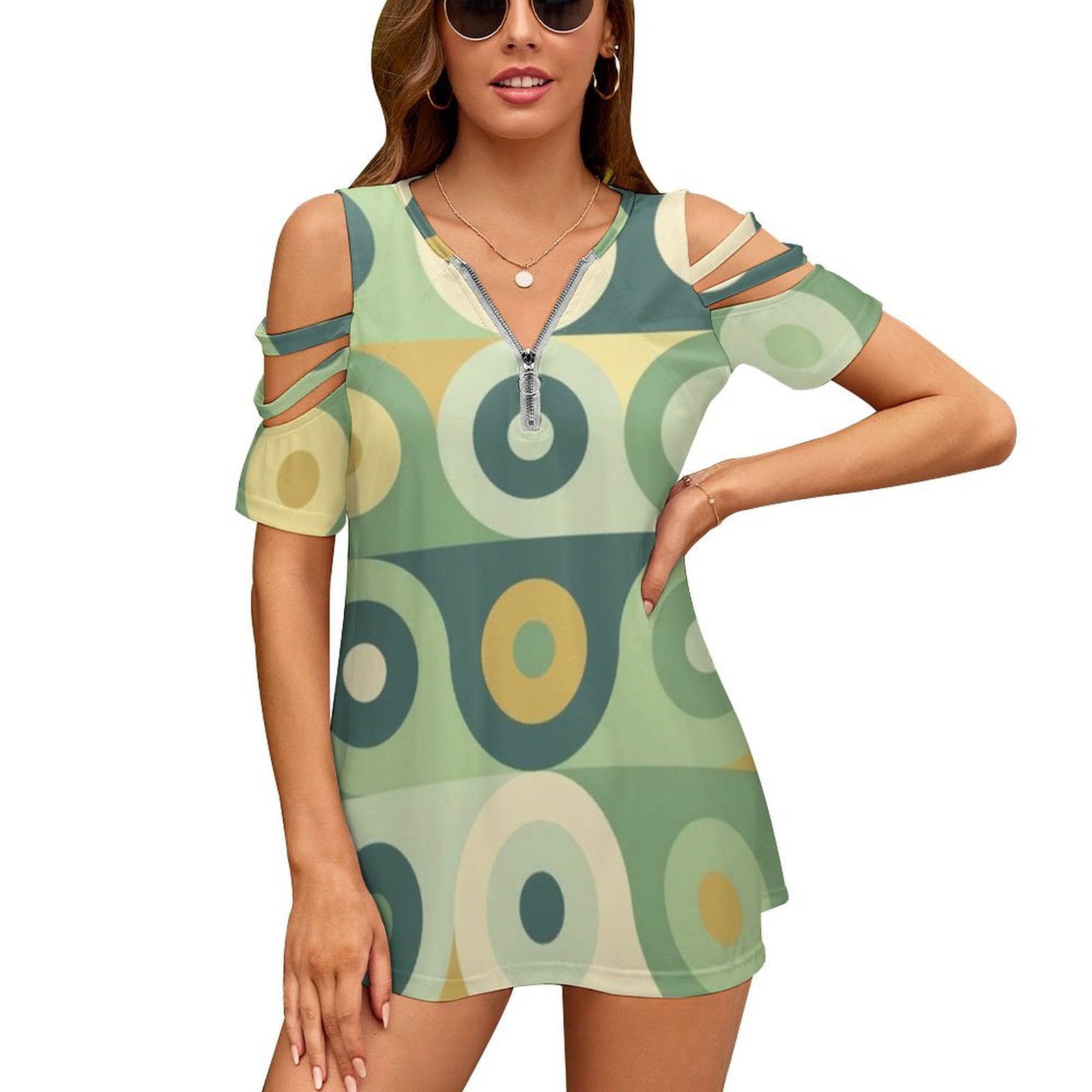 Groovy 70's Pattern Women Zipp – Women'S Fashion In The 60S recenzja i cena