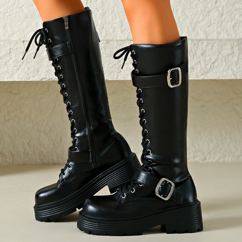 Damskie kozaki za kolano na pl – Women'S Fashion Leather Boots recenzja i cena