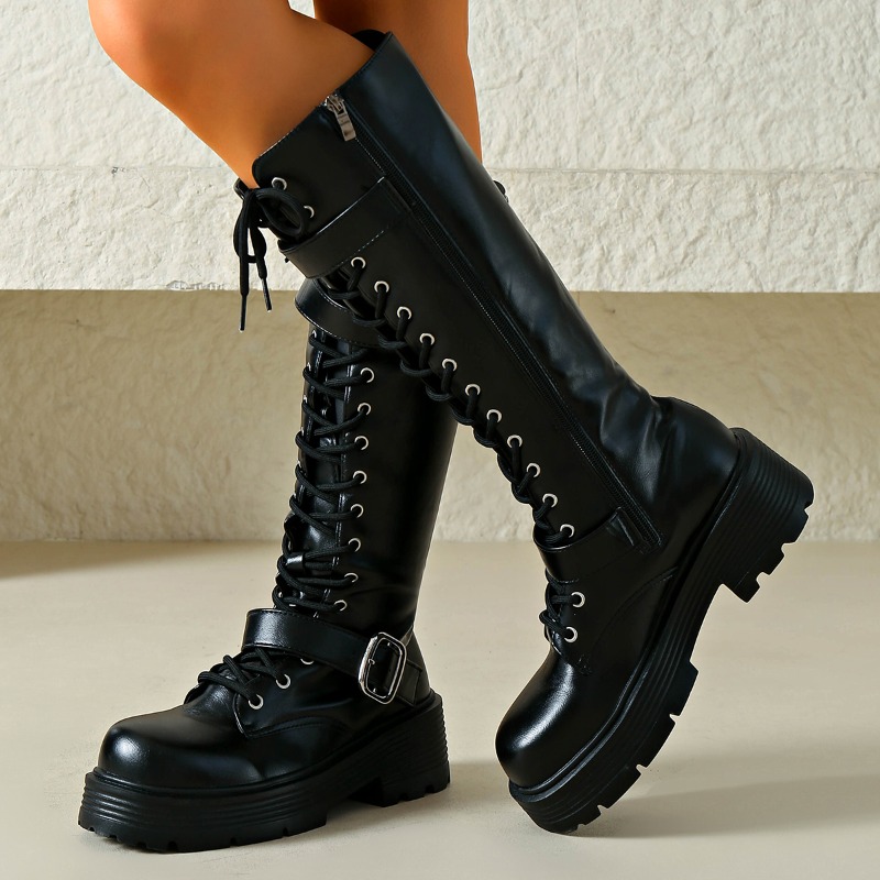 Damskie kozaki za kolano na pl – Women'S Fashion Leather Boots recenzja i cena
