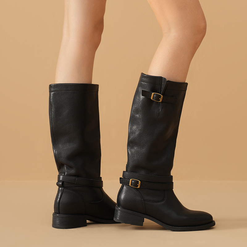 BEAUTODAY Długie Kozaki Damski – Women'S Fashion Leather Boots recenzja i cena