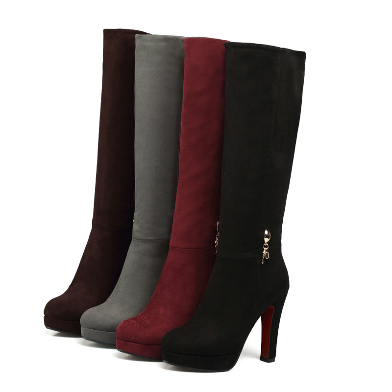 Sztuczny zamsz nubukowy skóra  – Women'S Fashion Leather Boots recenzja i cena