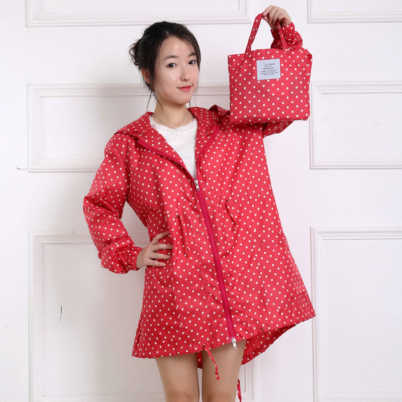 Modny nadruk w kropki damski p – Women'S Fashion Raincoat recenzja i cena