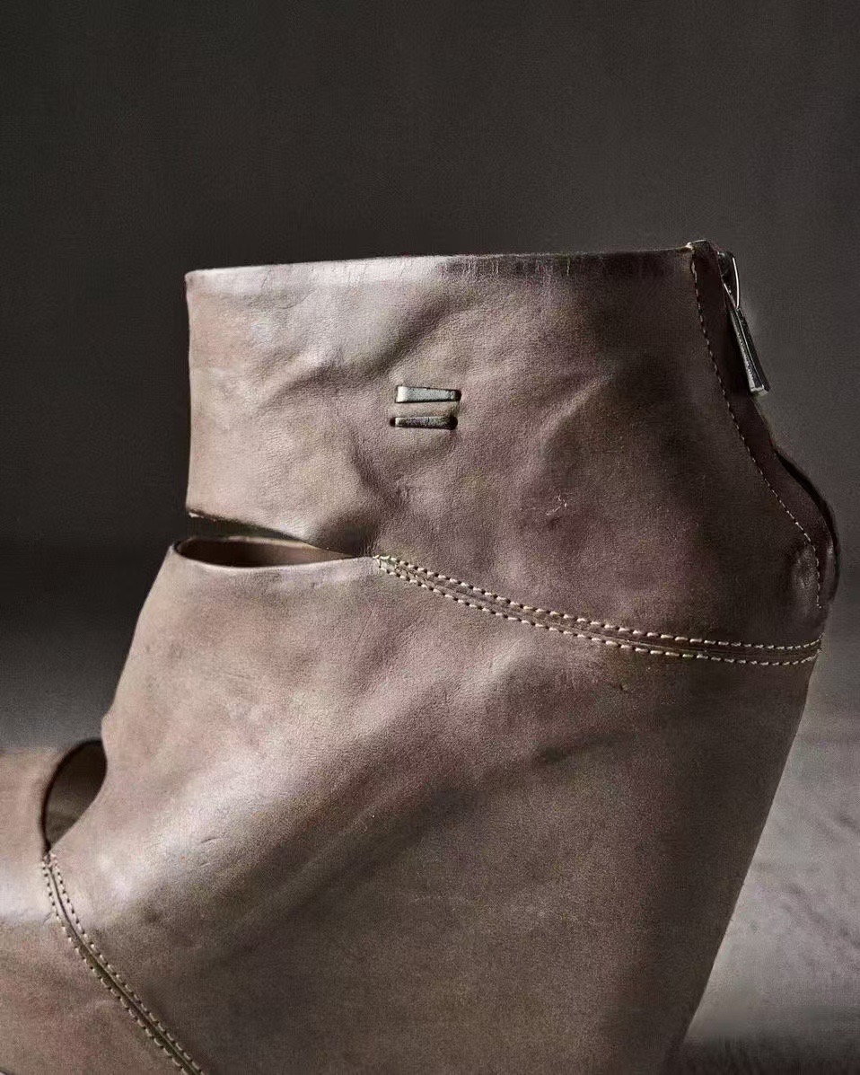 Letnie Nowe Damskie Szare Skór – Women'S Fashion Leather Boots recenzja i cena