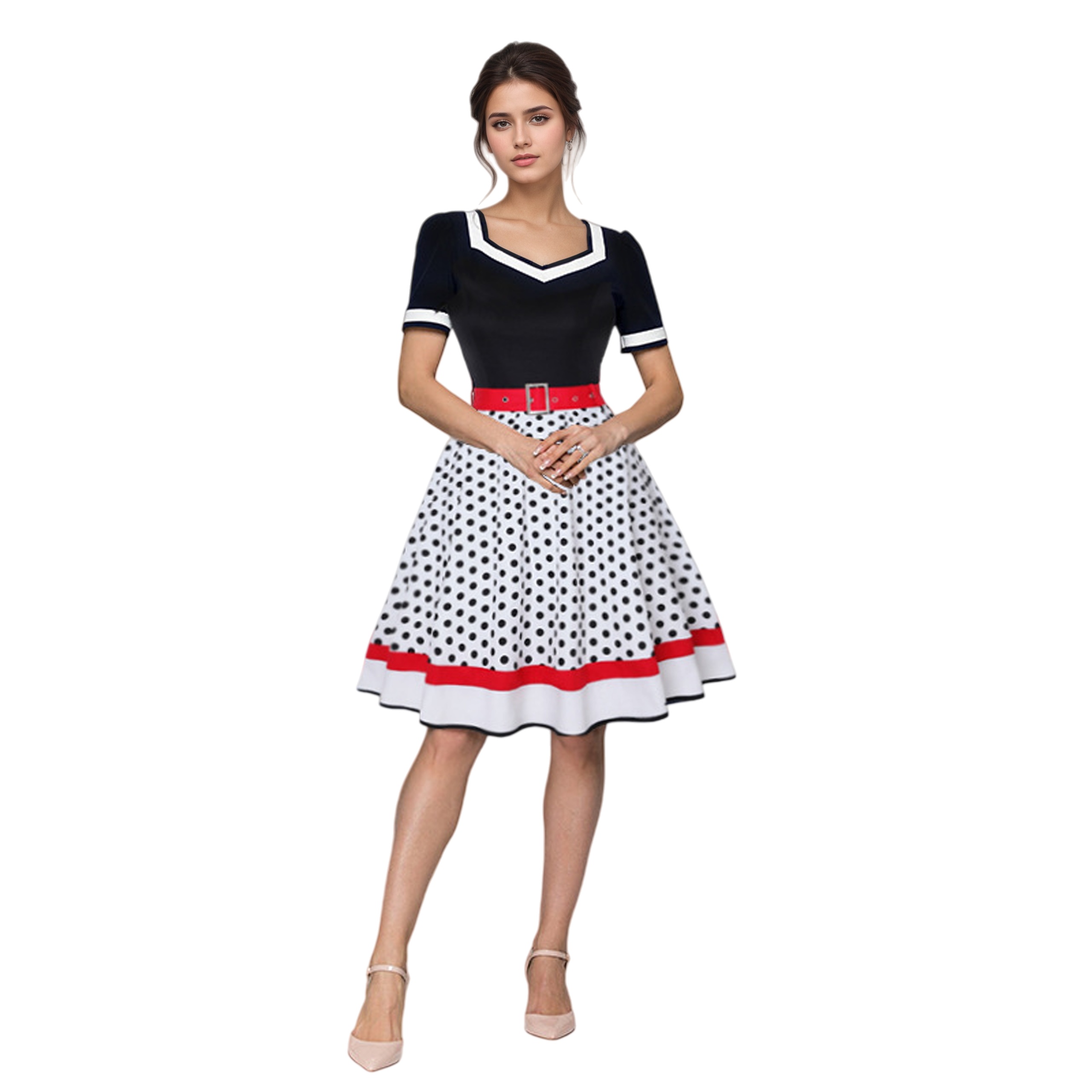 Sukienka vintage z dekoltem w  – Women'S Fashion Of The 50S recenzja i cena