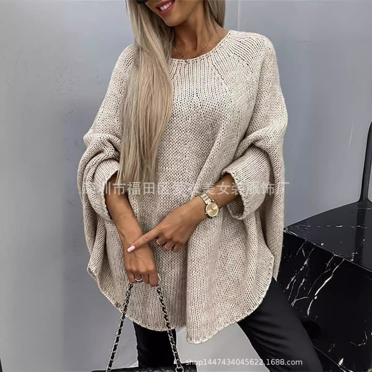 Sweter damski z dzianiny w sty – Women'S Fashion Raincoat recenzja i cena
