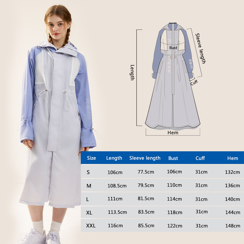 Długi płaszcz damski 2026, wod – Women'S Fashion Raincoat recenzja i cena
