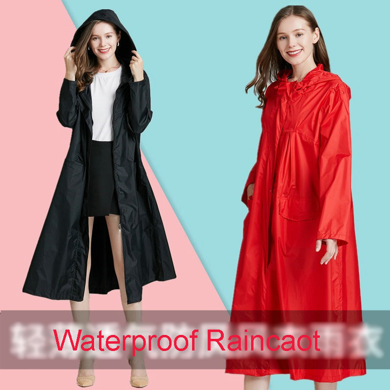 Damski lekki czerwony czarny o – Women'S Fashion Raincoat recenzja i cena