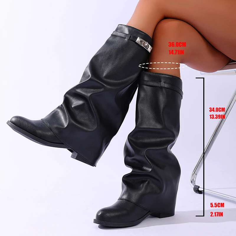 Projekt Marki Czarne Kozaki za – Women'S Fashion Leather Boots recenzja i cena