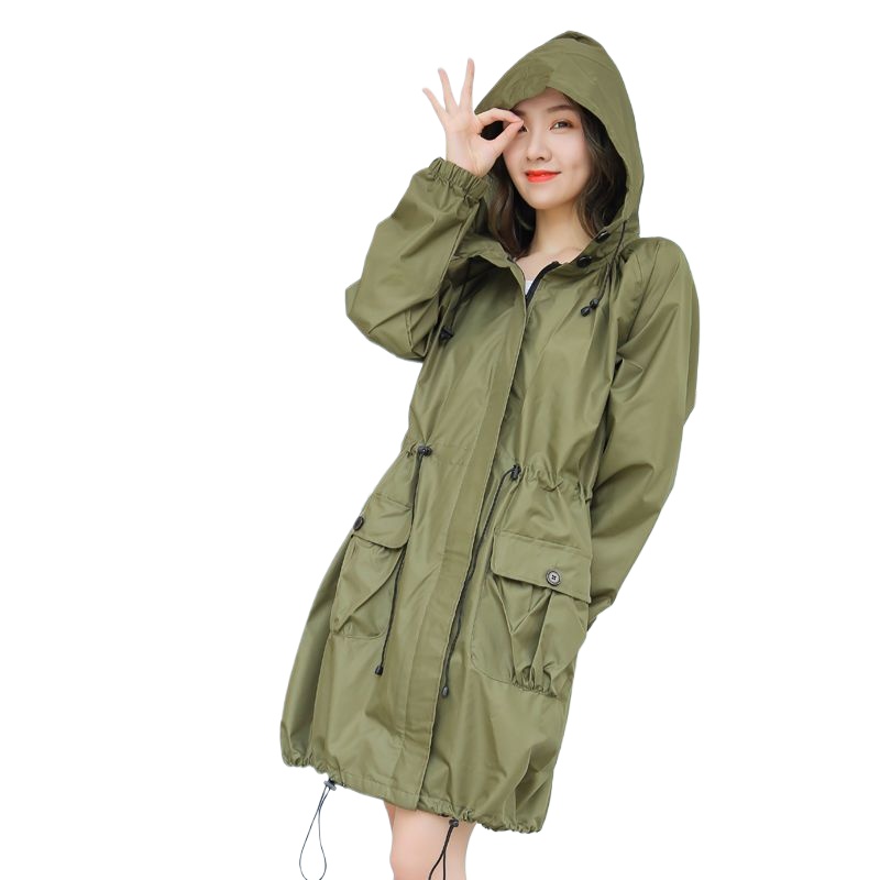 Lekki wodoodporny płaszcz prze – Women'S Fashion Raincoat recenzja i cena