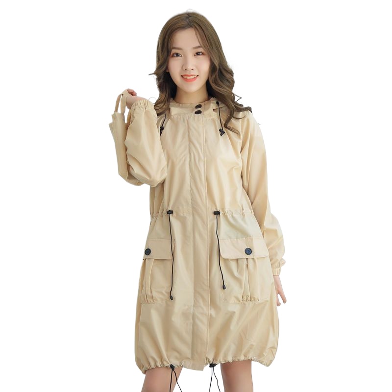 Lekki wodoodporny płaszcz prze – Women'S Fashion Raincoat recenzja i cena