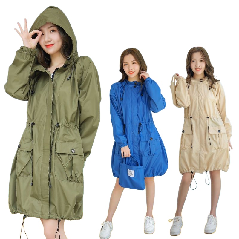 Lekki wodoodporny płaszcz prze – Women'S Fashion Raincoat recenzja i cena