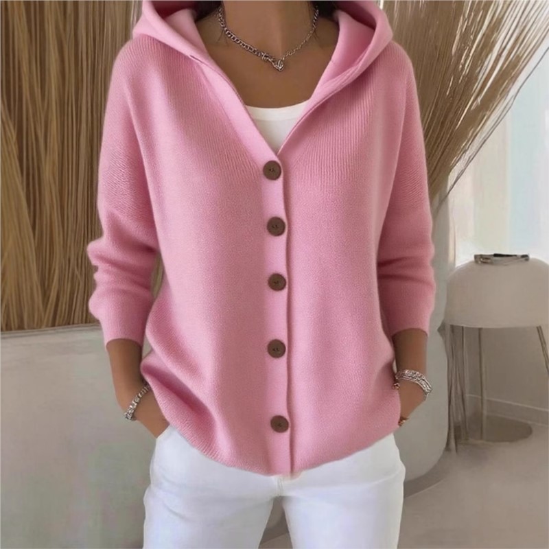 Prosta, dzianinowa bluza z kap – Women'S Fashion Quarter Zip recenzja i cena