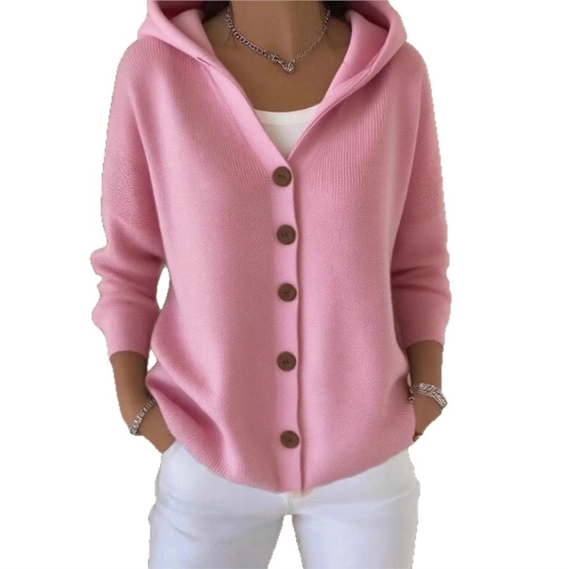Prosta, dzianinowa bluza z kap – Women'S Fashion Quarter Zip recenzja i cena