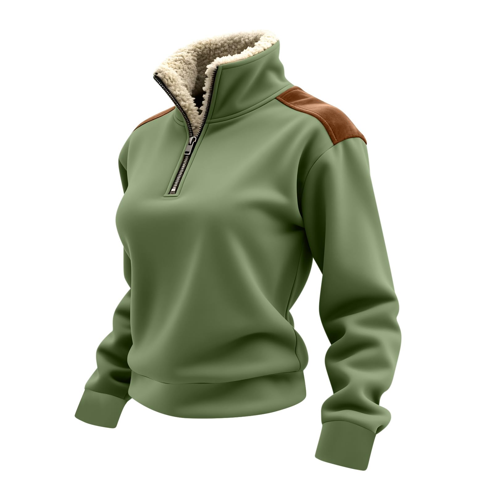 Damskie bluzki z długim rękawe – Women'S Fashion Quarter Zip recenzja i cena