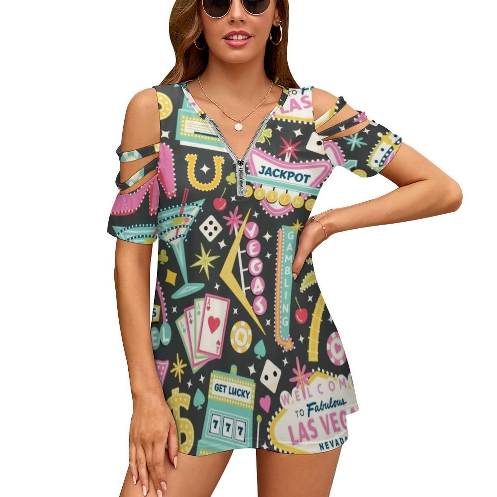 Viva Las Vegas T-Shirt damski  – Women Fashion Vector recenzja i cena