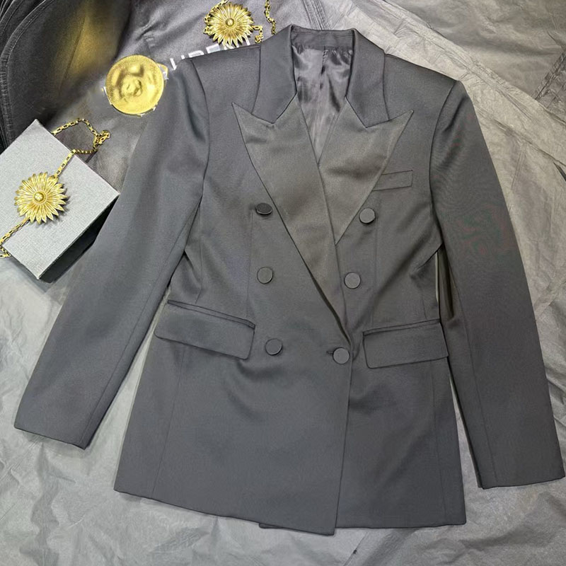 Damska satynowa dwurzędowa mar – Blazer Women Oversized recenzja i cena