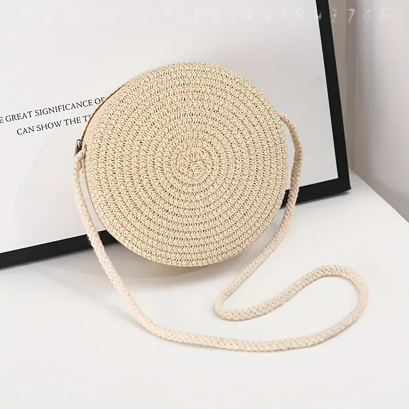Okrągła tkana torba na ramię z – Crossbody Bag Women recenzja i cena