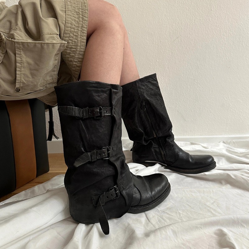 Klasyczne damskie buty Retro L – Women'S Fashion Leather Boots recenzja i cena